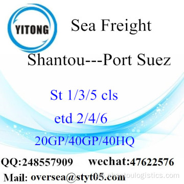 Shantou Port Seefracht Versand nach Port Suez